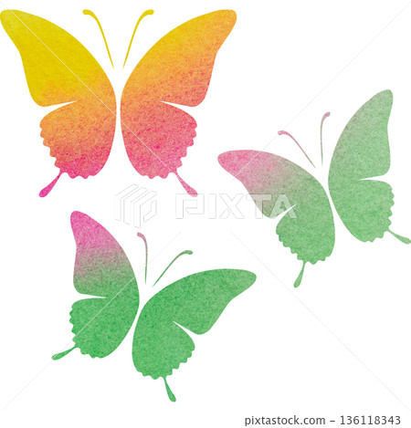 Beautiful watercolor butterfly icon image illustration Beautiful watercolor butterfly icon image illustration 136118343