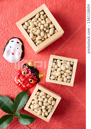 丟豆子和節分畫面 丟豆子和節分畫面 136118604