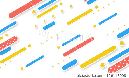 Illustration of slowly flowing lines and stars, white background, colorful version Illustration of slowly flowing lines and stars, white background, colorful version 136118908