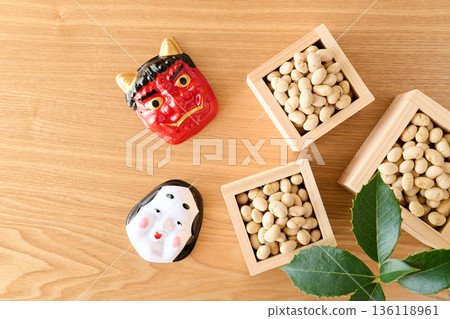 Bean-throwing and Setsubun image Bean-throwing and Setsubun image 136118961
