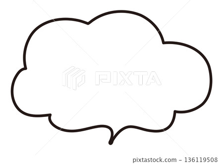 Vector illustration of a simple speech bubble. Single item, frame, border, speech bubble Vector illustration of a simple speech bubble. Single item, frame, border, speech bubble 136119508