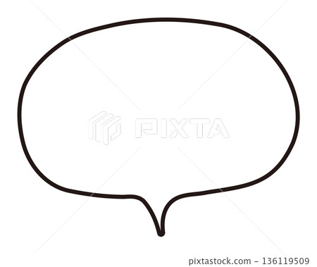Vector illustration of a simple speech bubble. Single item, frame, border, speech bubble Vector illustration of a simple speech bubble. Single item, frame, border, speech bubble 136119509
