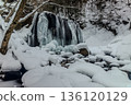 Tatsuzawafudo Falls in the snowy landscape 136120129