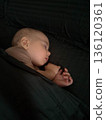 Peaceful Baby Sleeping Under Blanket 136120361