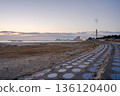 Migita Beach in the morning glow, a promenade enveloped in tranquility 136120400