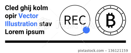 Blockchain technology, financial innovation, digital recording, cryptocurrency trends, fintech, abstract design. Bitcoin symbol and recording circle . Blockchain technology and financial innovation Blockchain technology, financial innovation, digital recording, cryptocurrency trends, fintech, abstract design. Bitcoin symbol and recording circle . Blockchain technology and financial innovation 136121159