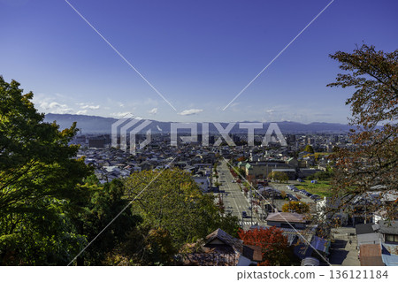 福島縣會津市、會津若松市會津飯森山入口十字路口及會津市 136121184