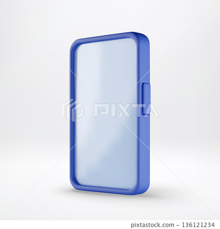 A blue 3d mobile phone or smartphone A blue 3d mobile phone or smartphone 136121234