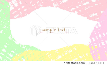 春日色彩手繪流暢造型畫框 春日色彩手繪流暢造型畫框 136121411