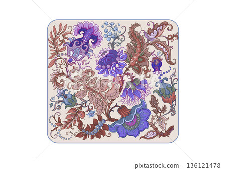 Set of vintage floral elements 136121478