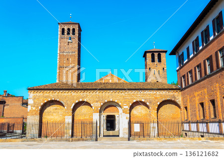 Basilica of Sant'Ambrogio in Milan, Italy Basilica of Sant'Ambrogio in Milan, Italy 136121682