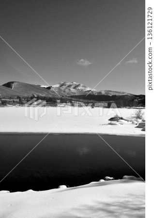 Lake Shirakaba in midwinter Lake Shirakaba in midwinter 136121729
