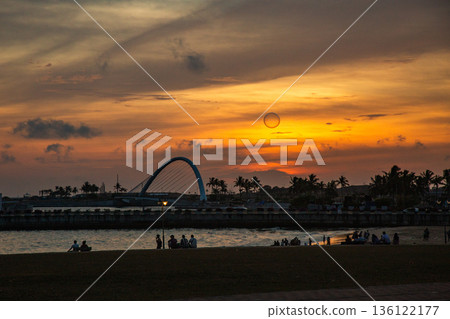 斯里蘭卡 科倫坡 加勒菲斯 綠海 日落 斯里蘭卡 科倫坡 加勒菲斯 綠海 日落 136122177