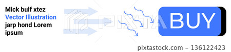 Online shopping, digital marketing, e-commerce, user interaction, online sales, technology interface. Blue buy button with arrows action and intent. Online shopping and digital marketing concept Online shopping, digital marketing, e-commerce, user interaction, online sales, technology interface. Blue buy button with arrows action and intent. Online shopping and digital marketing concept 136122423