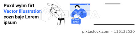 Digital marketing, e-commerce, cashback offers, UI design, customer engagement, financial tools. Graphic of hand pointing, cashback window placeholder text in bold. Digital marketing and e-commerce Digital marketing, e-commerce, cashback offers, UI design, customer engagement, financial tools. Graphic of hand pointing, cashback window placeholder text in bold. Digital marketing and e-commerce 136122520