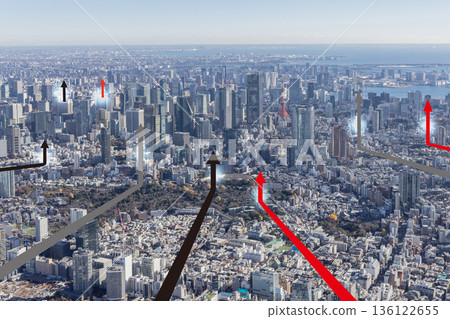 東京鳥瞰圖：經濟發展的景象 136122655