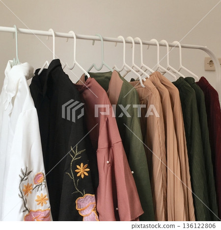 clothes, clothing, hanger 136122806