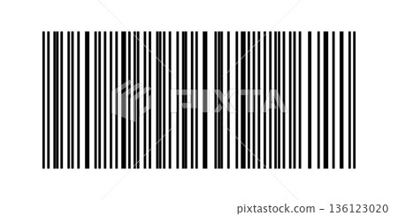 Barcode Image Black And White Strip Pattern For Data, Technology, And Product Labeling 136123020