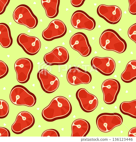 Seamless pattern celebrating meat lover diet and grilling food barbecue Seamless pattern celebrating meat lover diet and grilling food barbecue 136123446