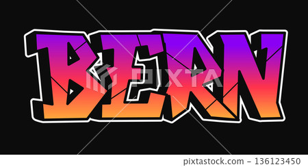 Bern city name bold graffiti lettering design Bern city name bold graffiti lettering design 136123450