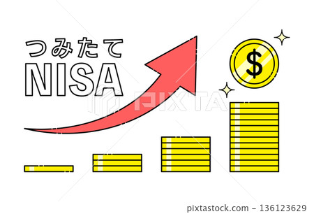 Tsumitate NISA 的上升箭頭插圖 Tsumitate NISA 的上升箭頭插圖 136123629