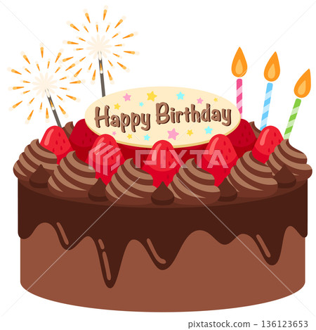 Chocolate birthday cake Chocolate birthday cake 136123653
