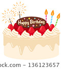 草莓奶油生日蛋糕 136123657