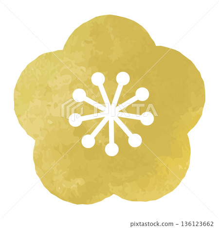 Golden plum watercolor illustration, vector, gold, icon, Japanese pattern, Japanese style, New Year's card, texture, transparent background Golden plum watercolor illustration, vector, gold, icon, Japanese pattern, Japanese style, New Year's card, texture, transparent background 136123662