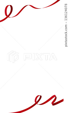 Vertical frame with flowing red ribbon (transparent background) - Decorative border for social media stories and videos Vertical frame with flowing red ribbon (transparent background) - Decorative border for social media stories and videos 136124078