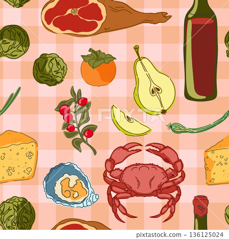 vector illustration of food and products 136125024