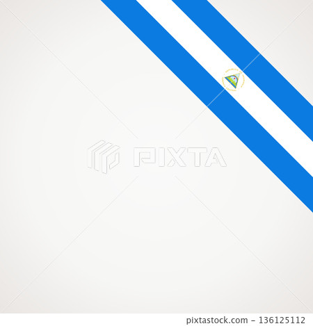 Corner ribbon flag of Nicaragua 136125112