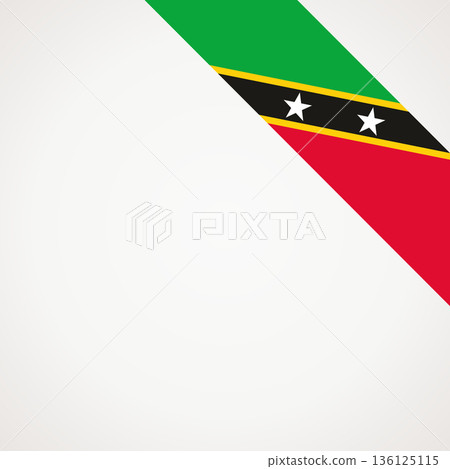 Corner ribbon flag of Saint Kitts and Nevis 136125115