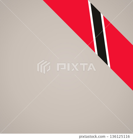 Corner ribbon flag of Trinidad and Tobago 136125116