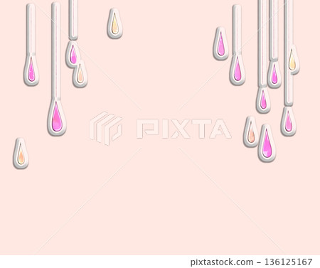 Picture book style rain, pink, plump 136125167