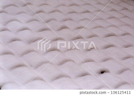 clay tiles covered by the first snow of the year clay tiles covered by the first snow of the year 136125411