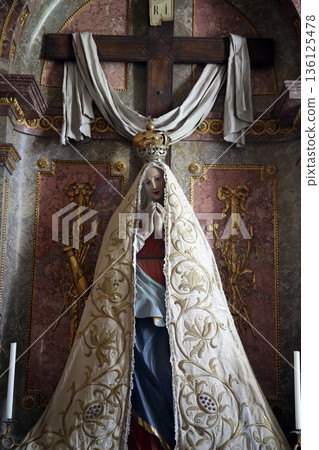 Our Lady of Sorrows, altar in Saint Benedict Basilica, Benediktbeuern abbey, Germany 136125478