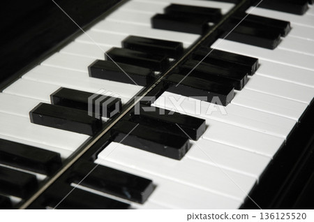 image of the black and white keys of a piano 136125520