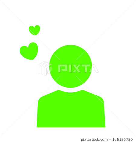 Green person icons that represent likes and ratings Green person icons that represent likes and ratings 136125720