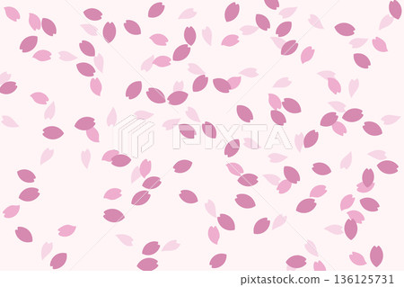 Cherry blossom blizzard background material, falling pink petals, flat design vector illustration, spring seasonal event, transparent background Cherry blossom blizzard background material, falling pink petals, flat design vector illustration, spring seasonal event, transparent background 136125731