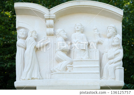 Twelve year old Jesus in the Temple, Mary's Way in Klenovnik, Croatia Twelve year old Jesus in the Temple, Mary's Way in Klenovnik, Croatia 136125757