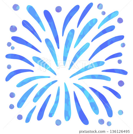 炫彩煙火插畫向量素材 136126495