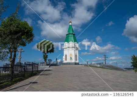 Chapel of Paraskeva Pyatnitsa at the Karaulnaya mountain in Krasnoyarsk city 136126545