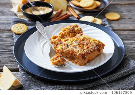 finnish rutabaga bake on a white plate finnish rutabaga bake on a white plate 136127869