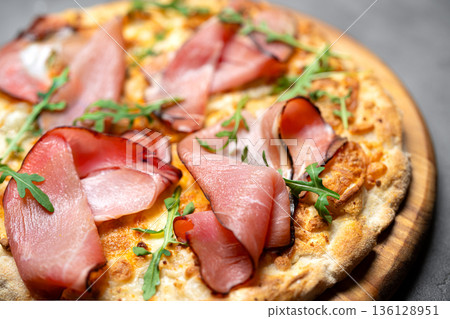 Prosciutto Pizza or Jamon Pizza Prosciutto Pizza or Jamon Pizza 136128951
