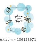 Abstract vector celebration background with blue circles and place for text 136128971
