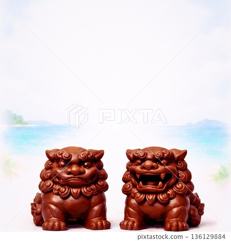 Chocolate Shisa material that gives you a feel of the sea and breeze of Okinawa 136129884