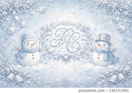 冬日承諾 - 雪人和字母圖案圖畫書壁紙 冬日承諾 - 雪人和字母圖案圖畫書壁紙 136131901