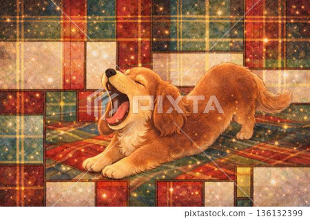 打哈欠和伸懶腰繪本時間～迷你臘腸犬～ 136132399