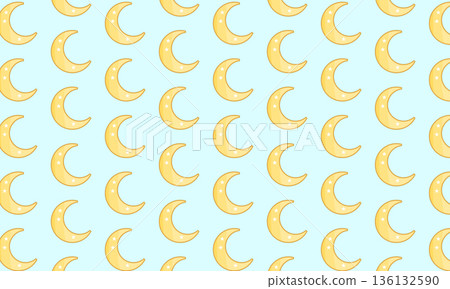 Ramadan Kareem Seamless Pattern with Crescent Moon Ramadan Kareem Seamless Pattern with Crescent Moon 136132590