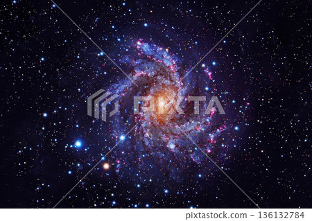 Blue galaxy, beautiful cosmic nebula. Elements of this image furnished by NASA Blue galaxy, beautiful cosmic nebula. Elements of this image furnished by NASA 136132784